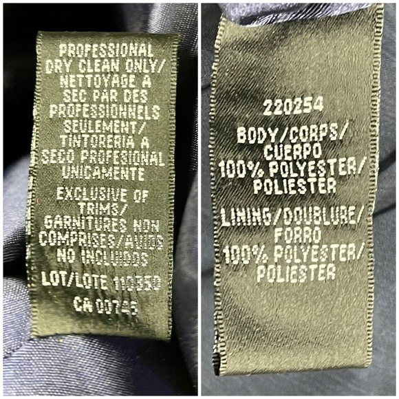 MONIQUE LHUILLIER BRIDESMAIDS NAVY BLUE RUCHED CHIFFON SHEATH COCKTAIL DRESS - Picture 15 of 15